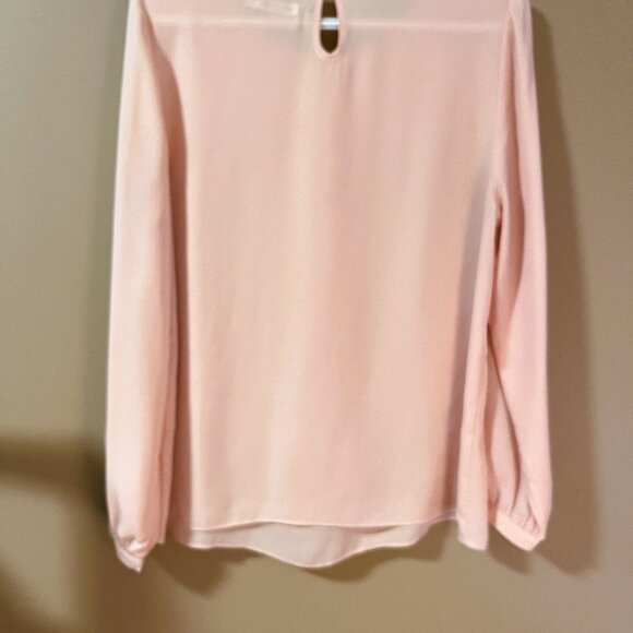 Romantic delicate layered blush coloured blouse Sz M VGUC - Picture 8 of 9